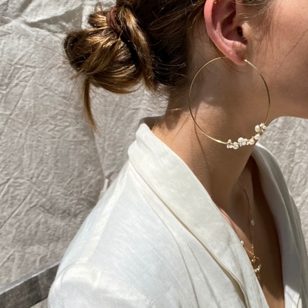 THE SEXY LEXI Freshwater gold Hoops EARRINGS