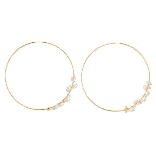 THE SEXY LEXI Freshwater gold Hoops EARRINGS