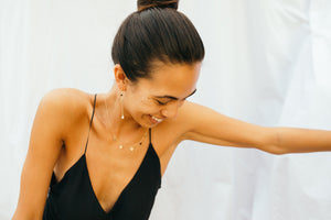 Model wearing the Elvis Necklace by Elvis et moi