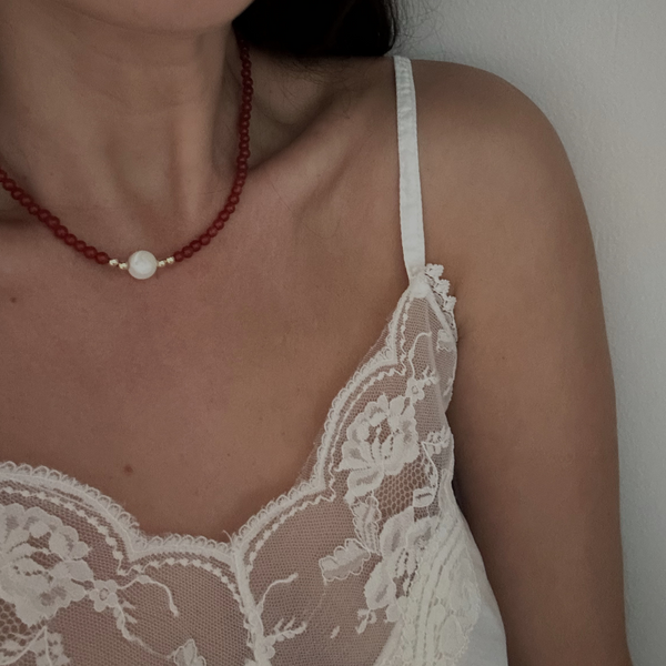 The Red courage gold necklace