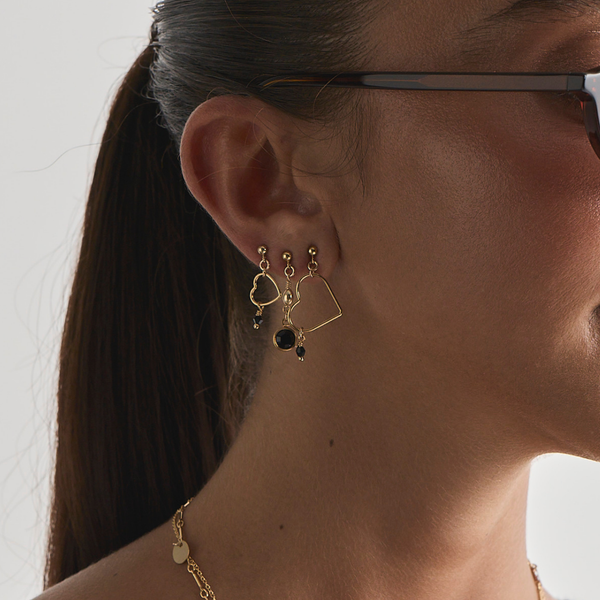 The Deux Gold Swarovski earrings