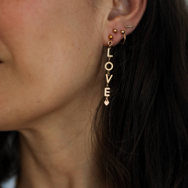 PRE-ORDER —THE LOVE Gold EARRINGS