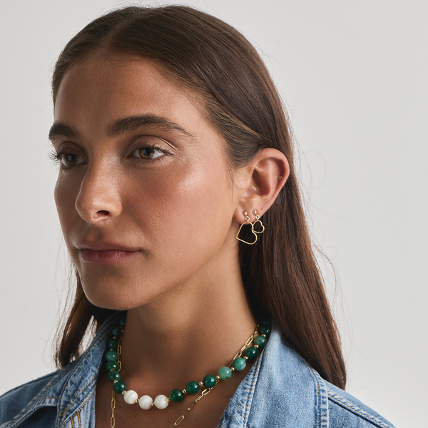 The Lola Gold Heart earrings