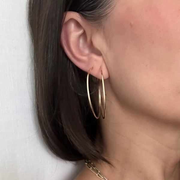 THE SOLANGE HOOPS GOLD FILLED EARRINGS