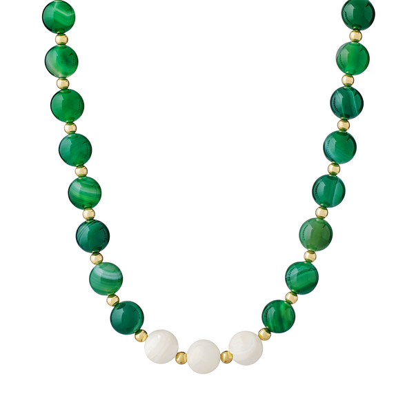 THE GREEN ABUNDANCE GOLD NECKLACE
