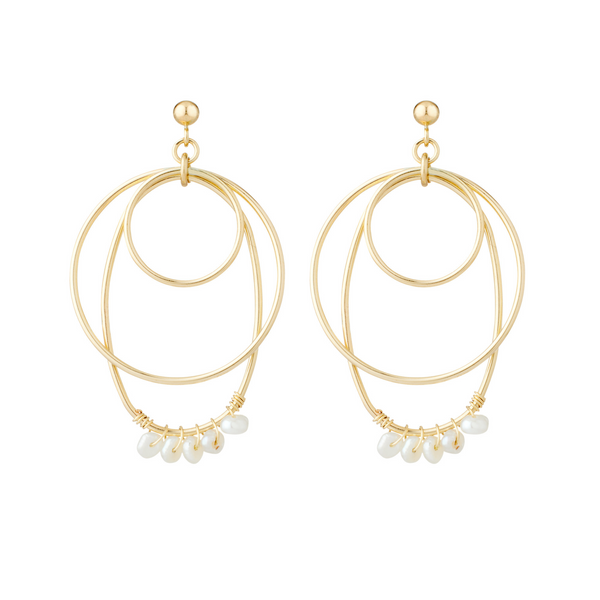 THE CAMILLA PEARLS Gold EARRINGS