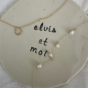 The Perleta freshwater pearl gold necklace
