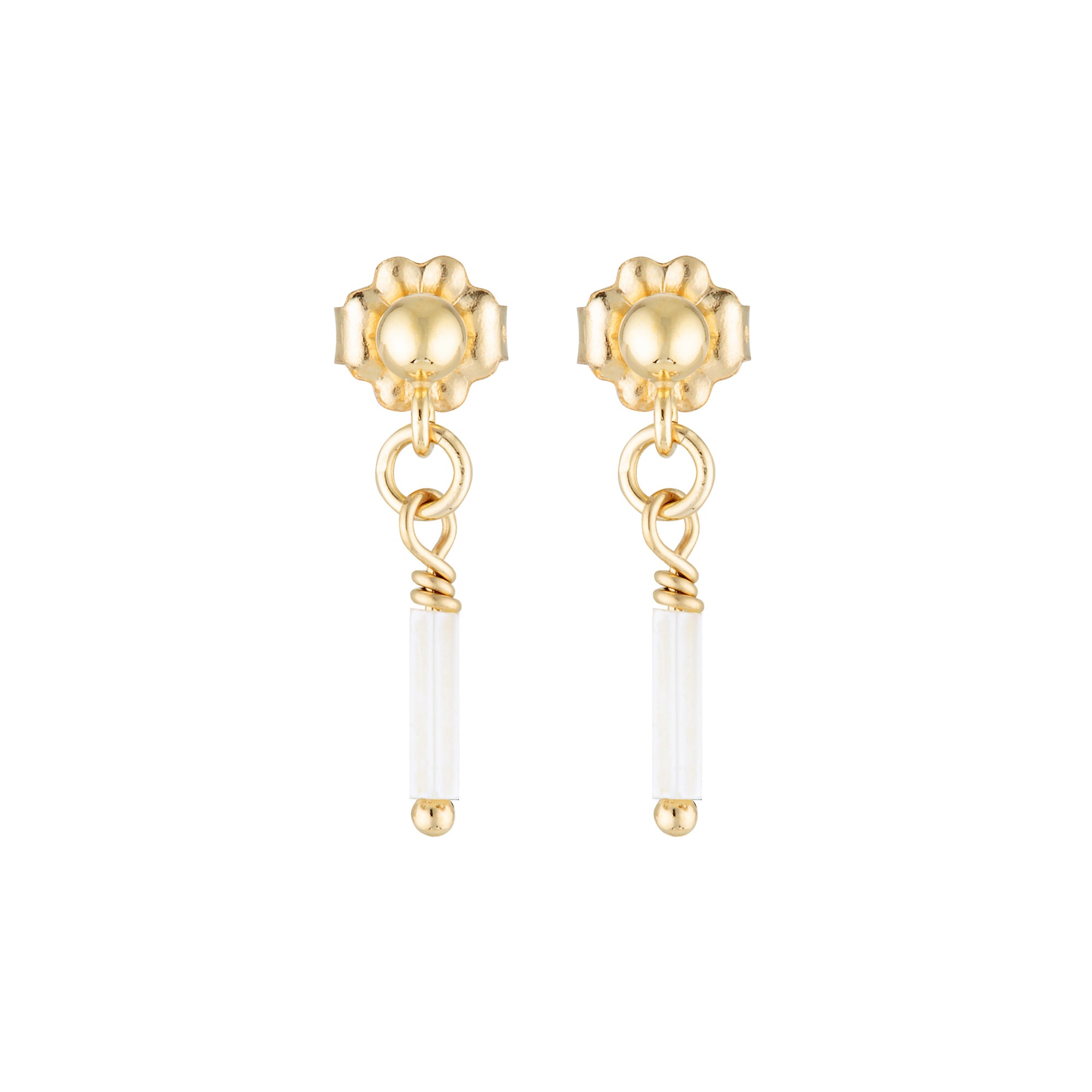 The Snowflake gold earrings