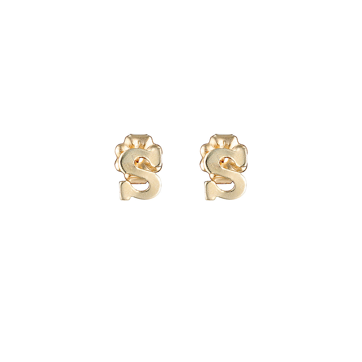 Letter hot sale earrings gold