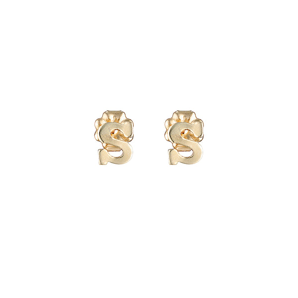 The Mini Stud Letter Earring, 14K Gold-Filled Earrings, Elvis et Moi