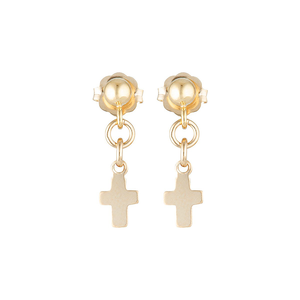 The Mini Stud Cross Earrings, 14K Gold-Filled Earrings, Elvis et Moi