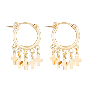 The Zeus Cross Earrings, 14K Gold-Filled Earrings, Elvis et Moi